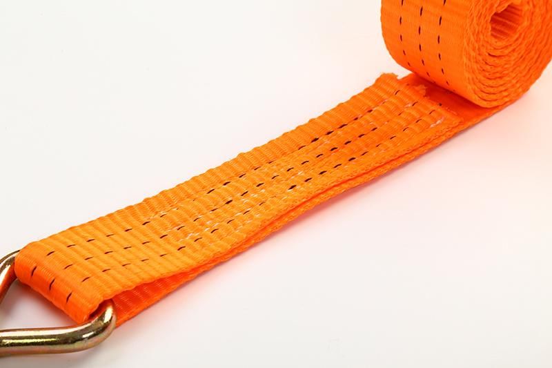 38mm 1.5" 3000kg Cargo Lashing Belt Ratchet Tie Down Strap with Double J Hooks