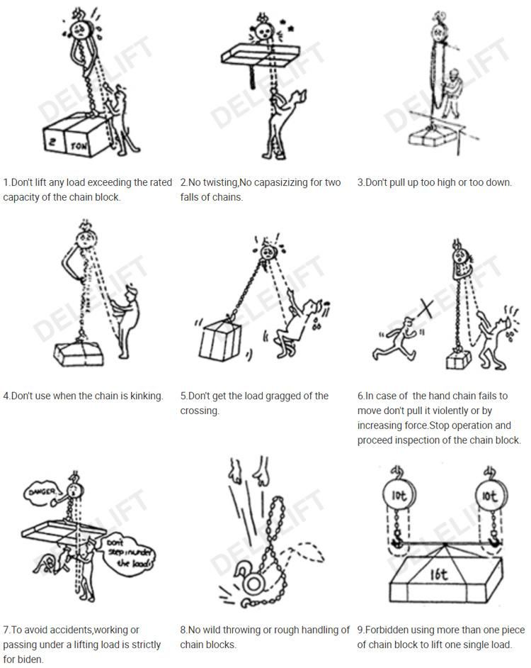 Lifting Equipment Chain Pulley Block Manual Chain Hoist and Chain Block