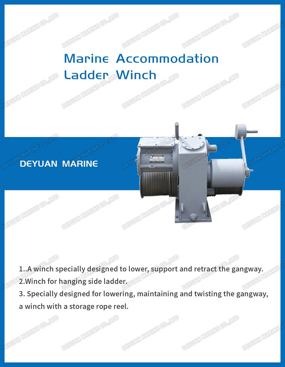 Lr Approved Marine Accommodation Electric Ladder Winch for Vessel