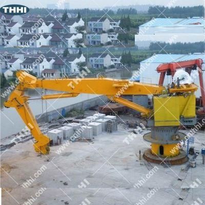 Man Riding 5t18m Marine Knuckle Telescopic Boom Crane