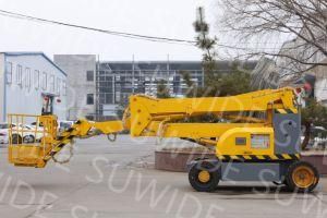 Self Propelled Telescopic Boom Lift, Spider Man Lift Telescopic Hydraulic Manlift / Aerial Work Platform
