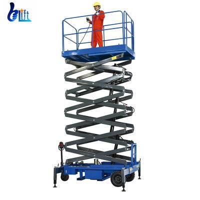 10m 12m 14m Lifting Height Genie Scissor Lift Lifter for Roof Electirc Hand Lift