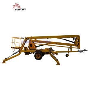 8-20m Outdoor Diesel or Battery Powered Towable Spider Lift Hydraulic Articulated Lift Table for Aerial Work