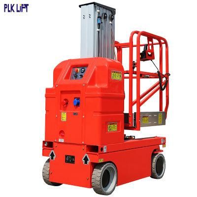 Self Propelled 7.5m Aerial Work Aluminum Mast Man Lift