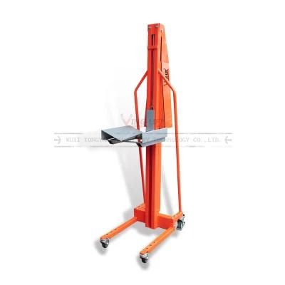 M100 Platform Stacker Height with Manual Hand Winch