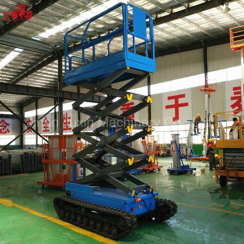 Self Driven Electric Tracked Crawler Scissor Lift Platform