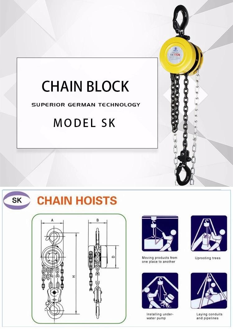 Lifring Machine Manual Chain Hoist Chain Block and Chain Pulley Block