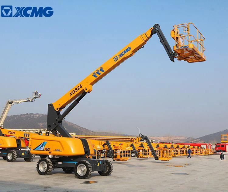 XCMG 24m Small Straight Arm Self-Propelled Mobile Aerial Lifting Working Platform Xgs24 Telescopic Boom Lift for Sale
