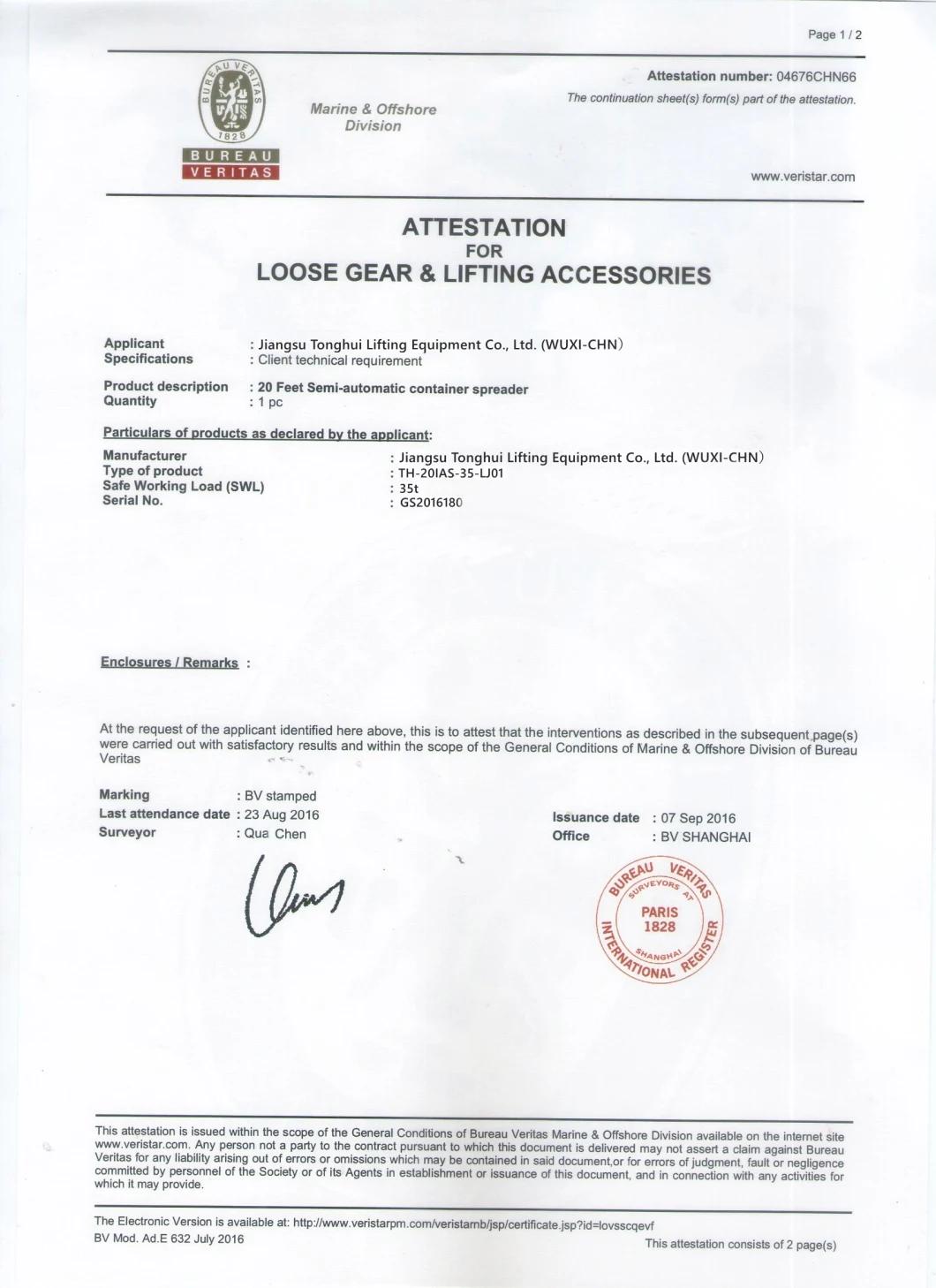 Container Spreader Semi Automatic with ISO 9001