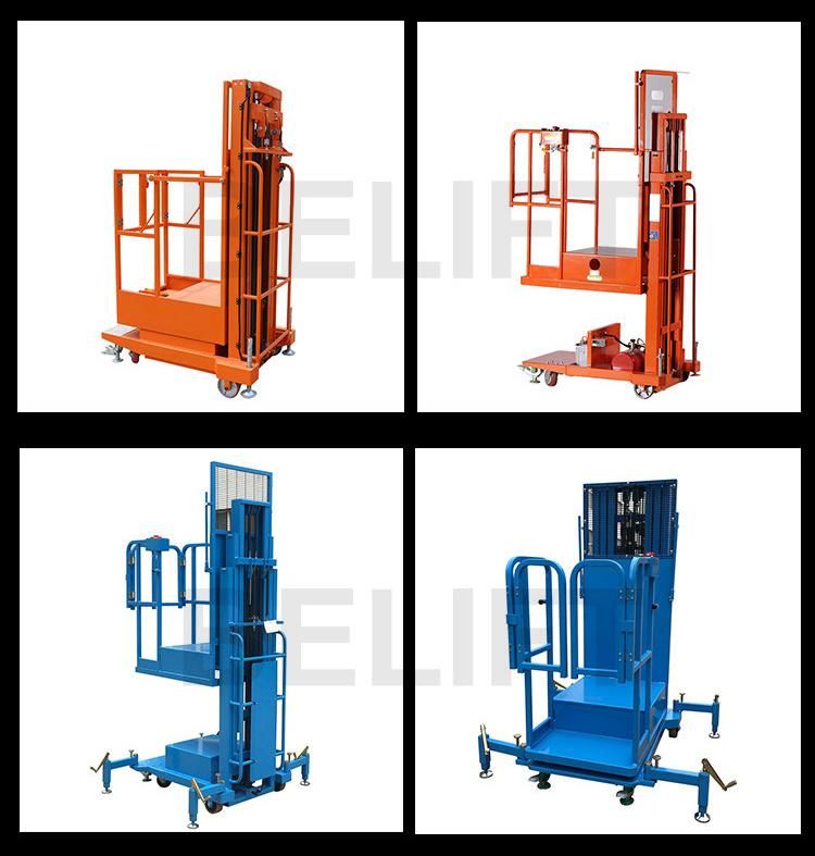 200kg Warehouse Small Electric Mobile Goods Aerial Picker Lifter
