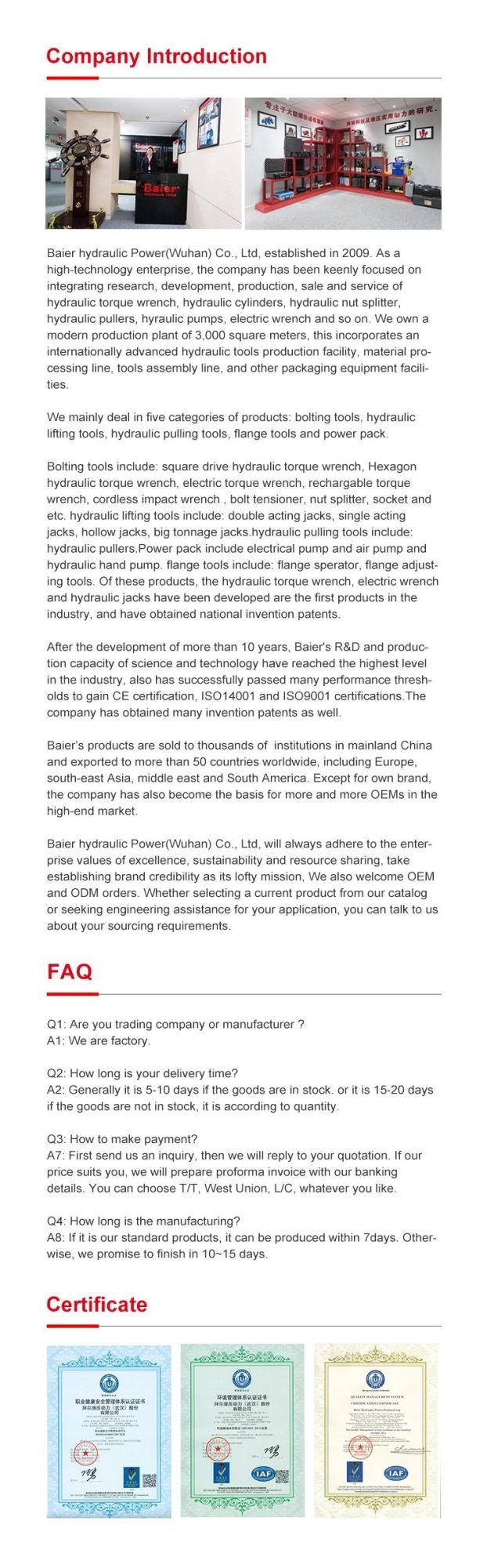 Multistage Ultra-Thin Hydraulic Cylinder Hydraulic Jack Clb