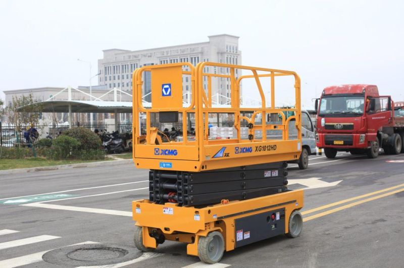XCMG Official 10m Hydraulic Scissor Lift Xg1012HD Mobile Aerial Vertical Working Platform for Sale