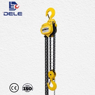 Dele Manual Chain Hoist Manual Movable Chain Pulley Block Durable Chain Block Vc-3t