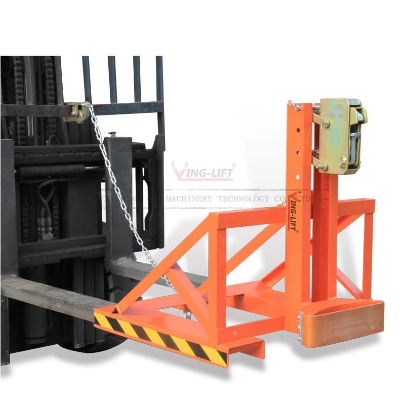 Dg500A Single Eagle-Grip Forklift Mounted Rubber-Belt Drum Grabbers Load Capacity 500kg
