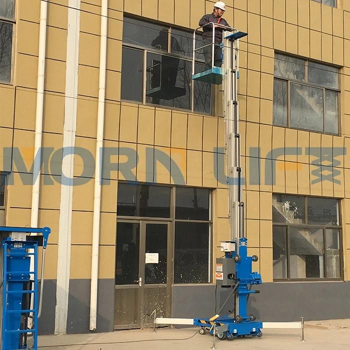 AC Power Aluminum One Single Mast Man Lift Platform