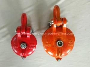 Painted Red /HDG Snatch Block with Shackle