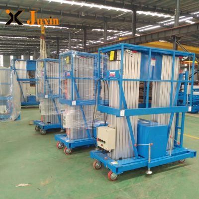 4-14m Hydraulic Aluminum Alloy Vertical Telescopic Scaffolding Double Mast Man Lift with CE ISO Certification