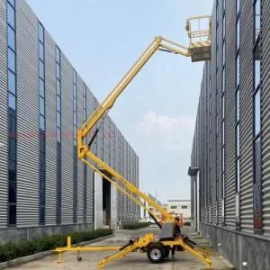 10m 12m 14m 15m 16m Trailer Articulated Portable Boom Lift Cost for Street Maintenance Machine Truck Boom Hydraulic