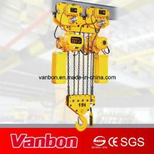 Vanbon 15ton Electric Chain Hoist with Trolley Mounted