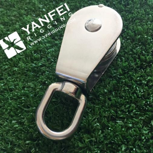 Stainless Steel Swivel Rope Pulley with Single/Double Wheel
