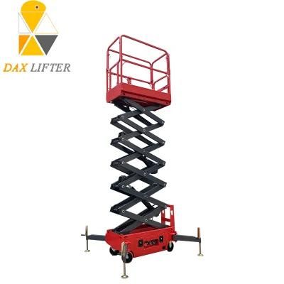 Easy Operation Mini Semi Electric Scissor Lifts with Support Legs