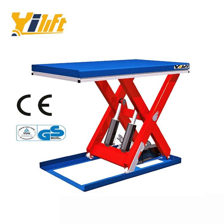 Heavy Duty Stationary Electric Hydraulic Double Scissors in-Ground 4 Ton Scissor Lift Table