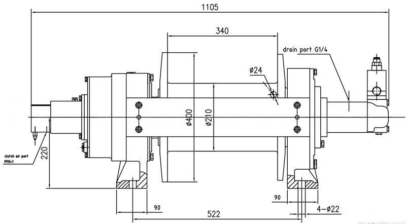 15 Ton Hydraulic Winch DJ15 for Trailer