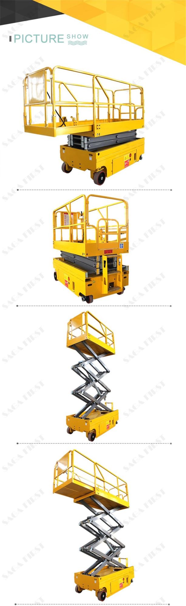 6~12m Hydraulic Electric Mobile Work Platforms with Ce