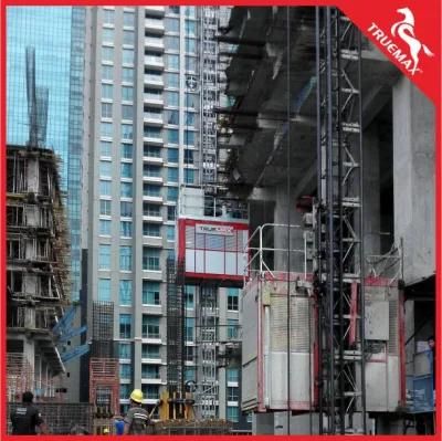 Truemax Ce Approved Double Cage Galvanized Mast Section Construction Hoist