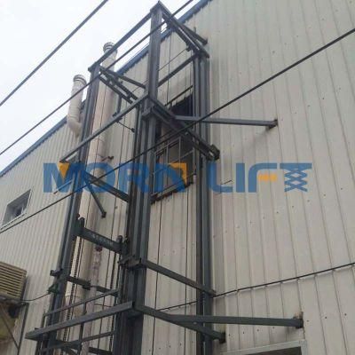 Morn Fixed Warehouse Cargo Vertical Post Elevator Lift Lifting Materials and Goods