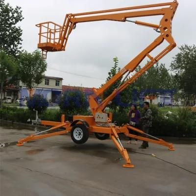 High Quality CE Approved 18m Morn China Trailer Mounted Boom Lift Aerial Tow Lifts