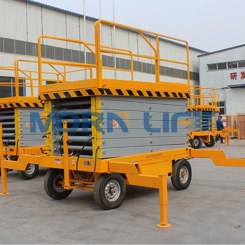 6m Lift Height Electric Mobile Scissor Lift Battery Power Lift