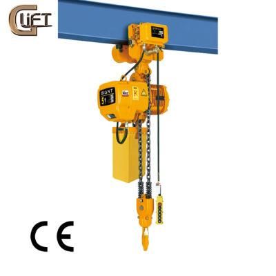 5 Tons Heavy Duty High Quality 5ton Electric Chain Hoist with Hook Type Single Fall (HHBD-I-5T)