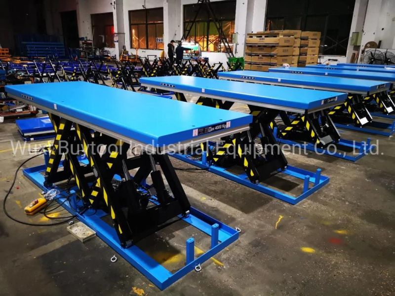 4000lbs 2 Ton Tandem Scissor Lift Table Hydraulic Electric