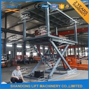 Scissor Hydraulic Home Car Lift Double Platform Parking Car Lift