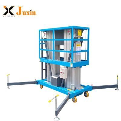 Shandong 4m-14m Double Mast Aluminum Alloy Hydraulic Lifting Aerial Work Platform