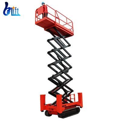 11.75m Load 320kg Hydraulic Self Propelled Crawler Mobile Scissor Car Electric Table Lift