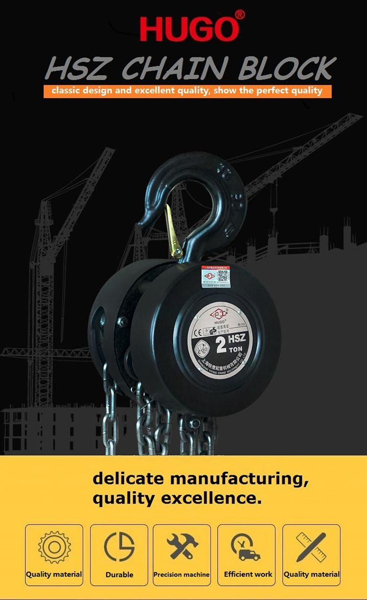 1t Manual Chain Hoist Block with G80 Chain and Ce Certificate
