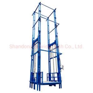 China Hydraulic Building Construction Materials Lift Vertical Guide Rail Cargo Lift Warehouse Mezzanine Lift