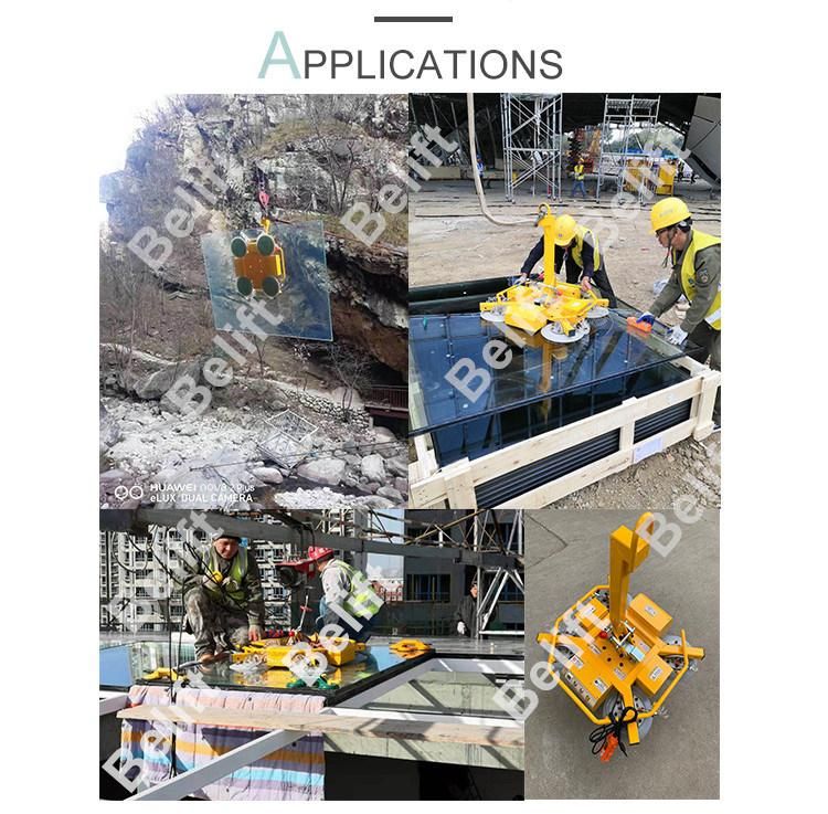 1200kg Portable Manual Lifting Glass Vacuum Lifter with Battery Power