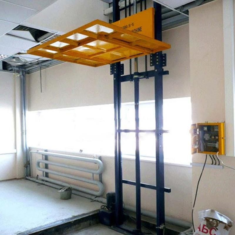 Lead Rail Hydralic Warehouse Cargo Lift