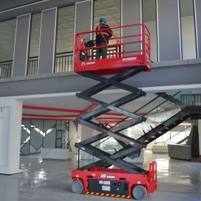 Hered CE ANSI Certified 8m 10m 12m Hydraulic Operator AC electric Self Control Battery Scissor Lift Factory