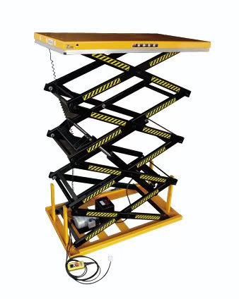 1-4m Vertical Height Semi Electric Industrial Four Scissor Lift Table