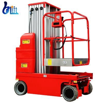 9.5m Hydraulic Aerial Single Mast Lift Self Propelled Aluminum Lift