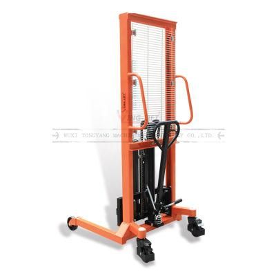 China Manufacturer Manual Hydraulic Drum Lift Stacker 400kg Capacity