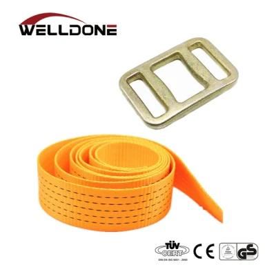 50mm Width Polyester Cargo Pallet Tie Down One Way Lashing Belts with Buckle