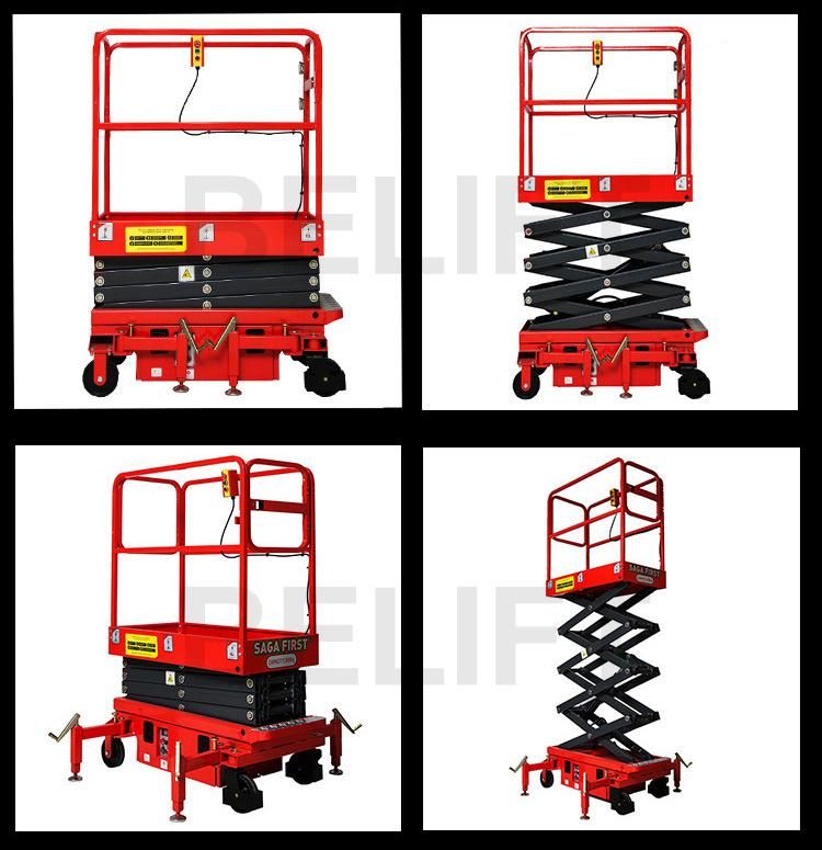 Electric Mobile Elevating Aerial Manlift Platform Small Scissor Lifts