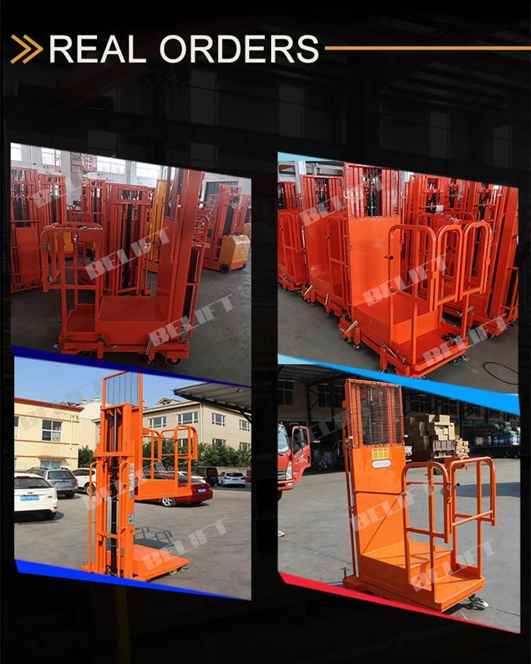 200kg Warehouse Small Electric Mobile Goods Aerial Picker Lifter