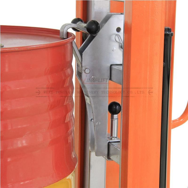 China Manufacturer Supply Manual Hydraulic Drum Stacker with Loading Capacity 380kg for Sales