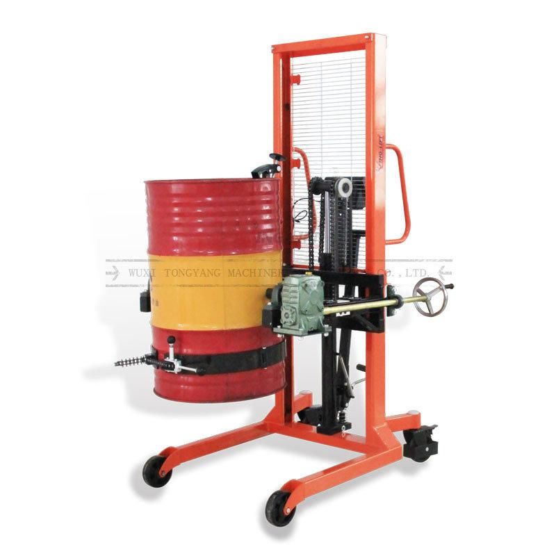 Lifting Height 1500mm Manual Drum Lifter with Brake Wheel for Oil Drum Lifting Equipment